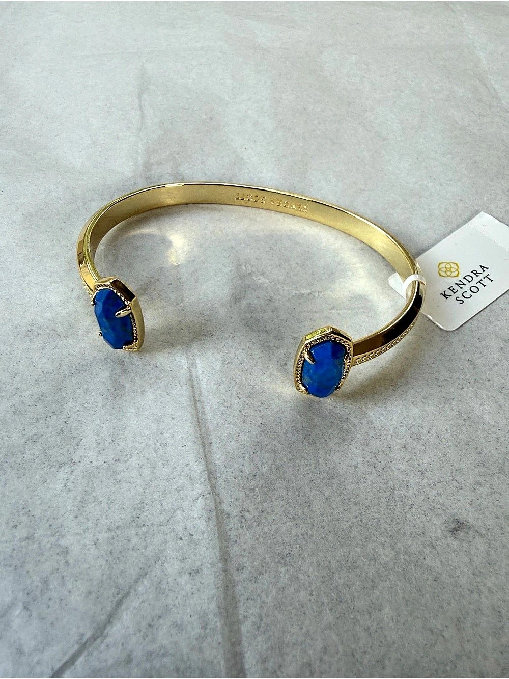 Kendra Scott Elton Gold Cuff Bracelet, Gold & Blue
